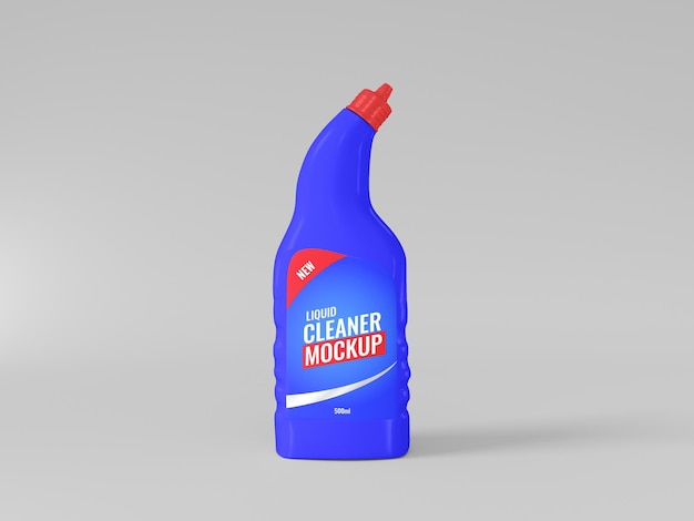 Maqueta de empaque de botella de limpiador líquido
