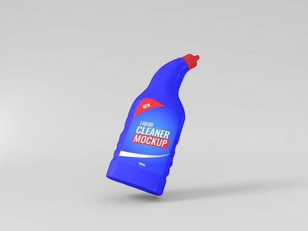 Maqueta de empaque de botella de limpiador líquido