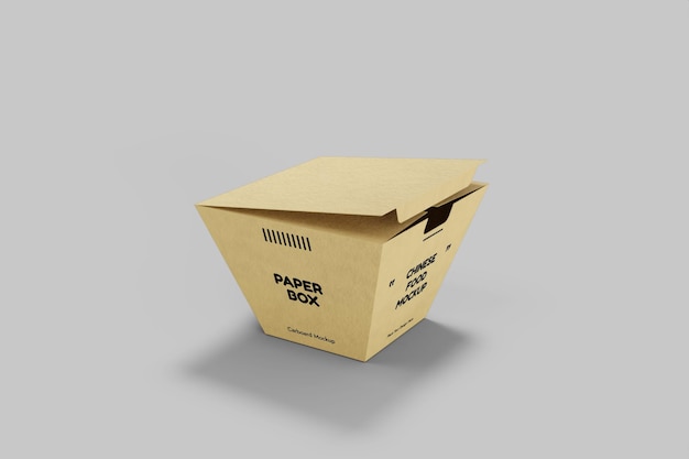Maqueta de empaque de caja de comida china
