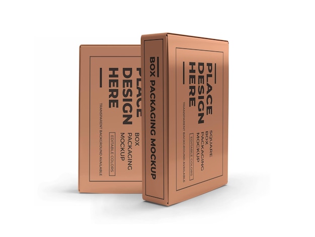 Maqueta de empaque de caja rectangular