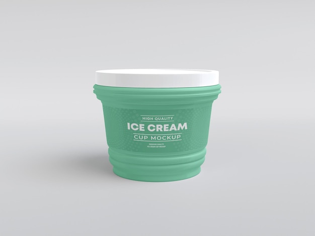 Maqueta de empaque de taza de helado