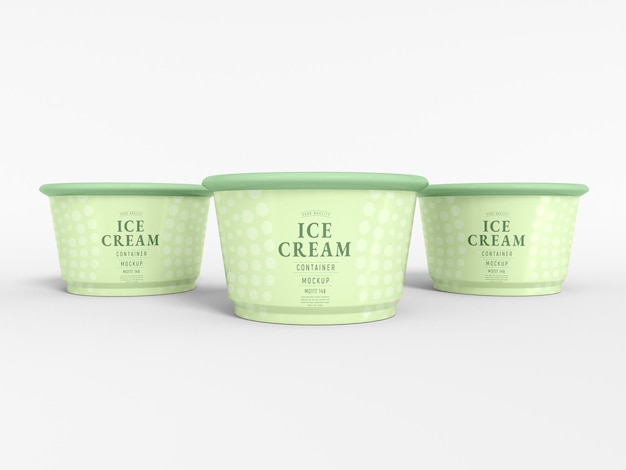 Maqueta de empaque de taza de helado