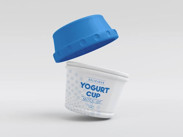 PSD maqueta de empaque de taza de yogur