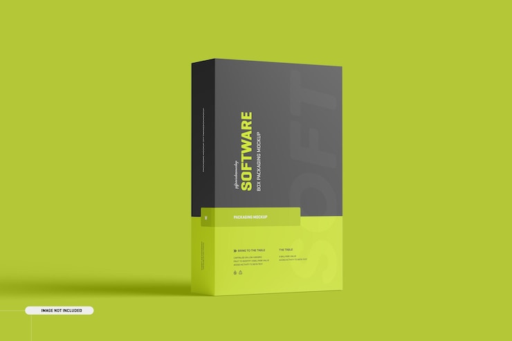 Maqueta de empaquetado de caja de software