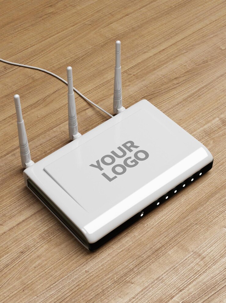 Maqueta de enrutador de red wifi