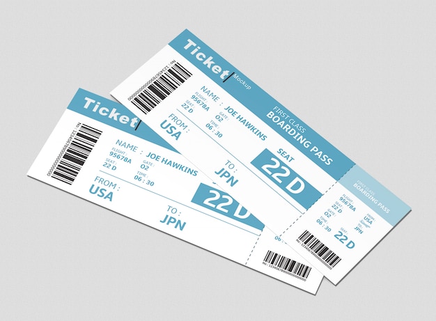 Maqueta de entradas para eventos