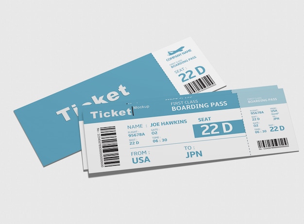 Maqueta de entradas para eventos