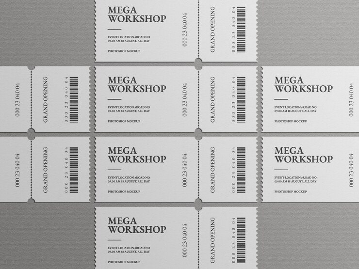 PSD maqueta de entradas para eventos