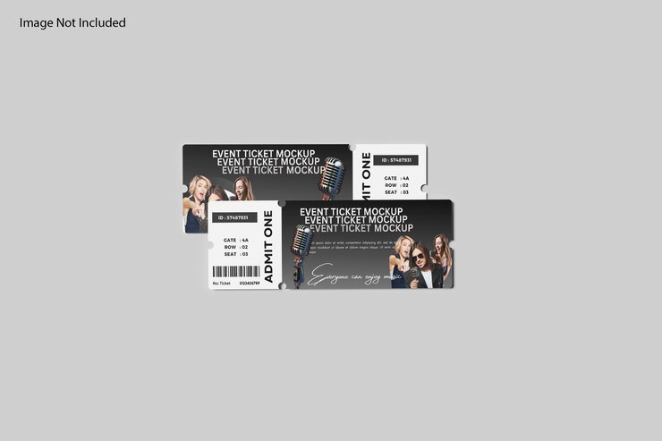 Maqueta de entradas para eventos