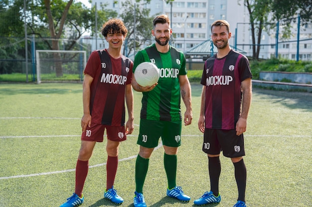 PSD maqueta del equipo de fútbol masculino