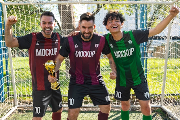 PSD maqueta del equipo de fútbol masculino