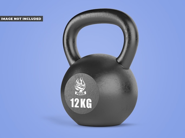 Maqueta de equipo de gimnasia con kettlebell