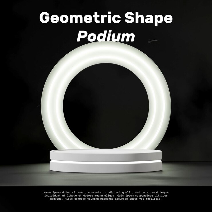 PSD maqueta de escena podio de cilindro iluminado blanco en fondo de pared negro cuadrado imagen de representación 3d