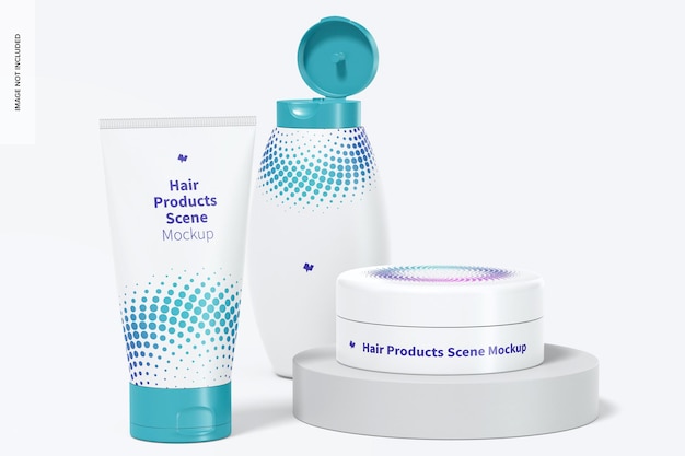 Maqueta de Escena de Productos para el Cabello