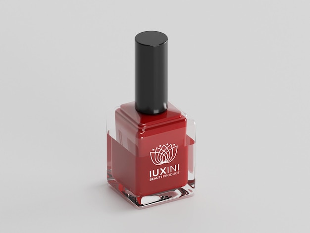 Maqueta de esmalte de uñas cosmético