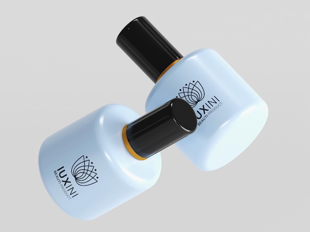 Maqueta de esmalte de uñas cosmético