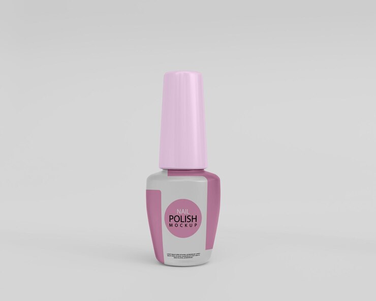 Maqueta de esmalte de uñas realista 3d