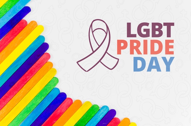 Maqueta de espacio de copia para el día del orgullo LGBT