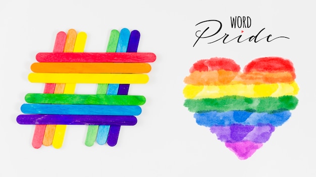Maqueta de espacio de copia para el día del orgullo LGBT