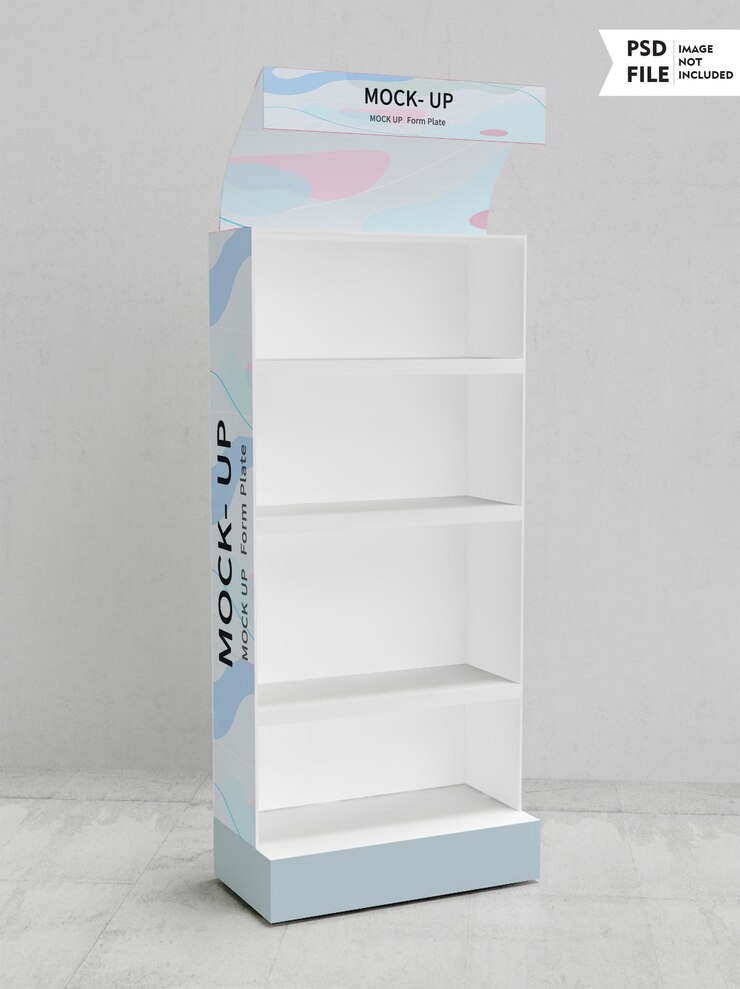 maqueta de estante para bebidas