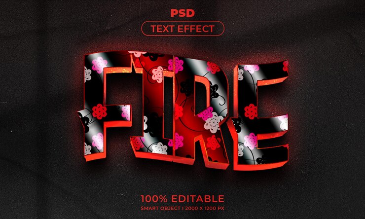 PSD maqueta de estilo de efecto de logotipo y texto editable en 3d con fondo abstracto oscuro