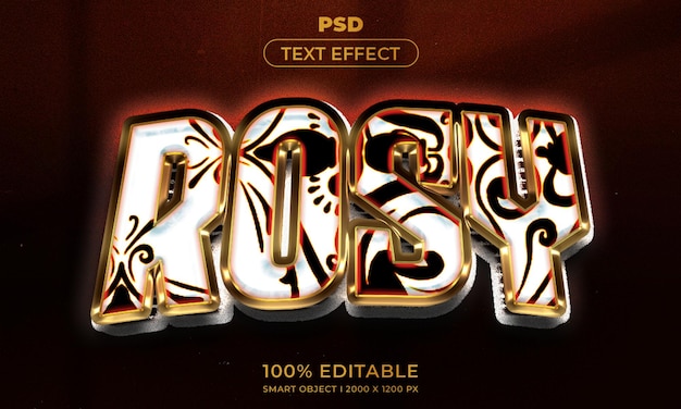 Maqueta de estilo de efecto de logotipo y texto editable en 3d con fondo abstracto oscuro