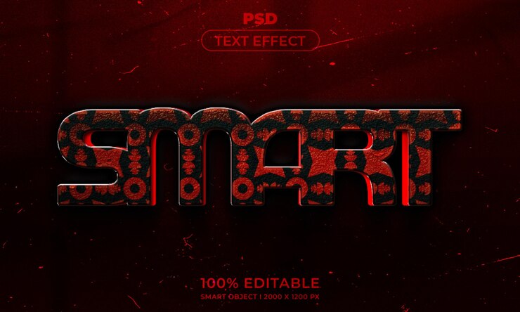 PSD maqueta de estilo de efecto de logotipo y texto editable en 3d con fondo abstracto oscuro