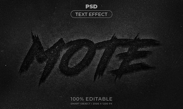 PSD maqueta de estilo de efecto de logotipo y texto editable en 3d con fondo abstracto oscuro