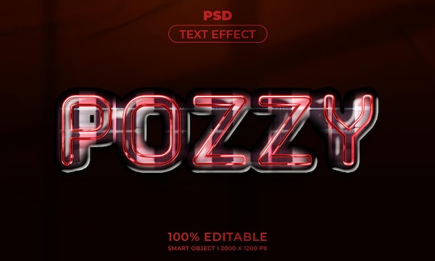 Maqueta de estilo de efecto de logotipo y texto editable en 3d con fondo abstracto oscuro