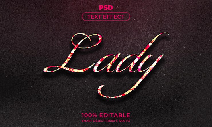 PSD maqueta de estilo de efecto de logotipo y texto editable en 3d con fondo abstracto oscuro