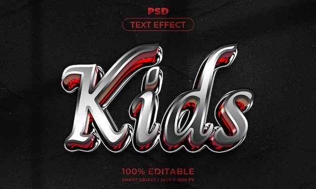 Maqueta de estilo de efecto de logotipo y texto editable en 3d con fondo abstracto oscuro