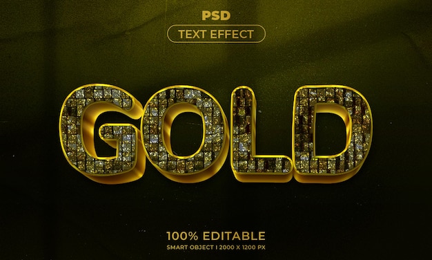 Maqueta de estilo de efecto de logotipo y texto editable en 3d con fondo abstracto oscuro