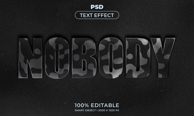 PSD maqueta de estilo de efecto de logotipo y texto editable en 3d con fondo abstracto oscuro