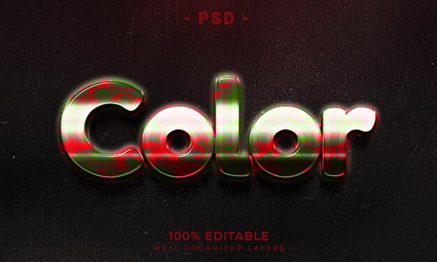 Maqueta de estilo de efecto de logotipo y texto editable en 3d con fondo abstracto oscuro