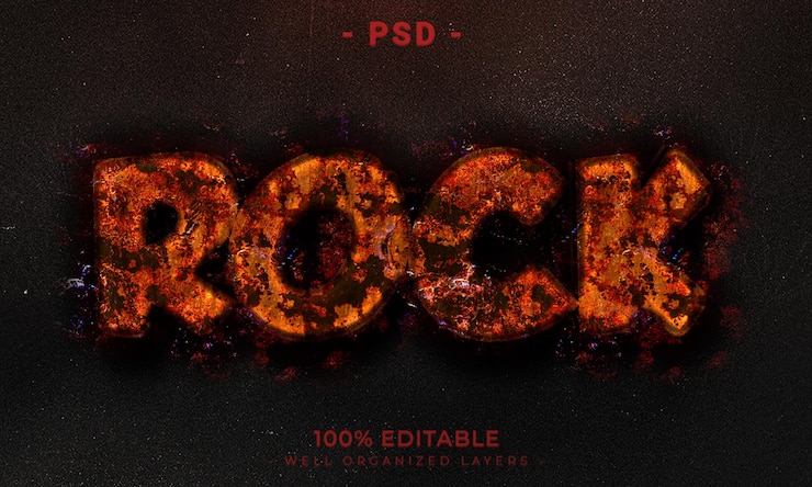 PSD maqueta de estilo de efecto de logotipo y texto editable en 3d con fondo abstracto oscuro