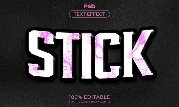 Maqueta de estilo de efecto de logotipo y texto editable en 3d con fondo abstracto oscuro