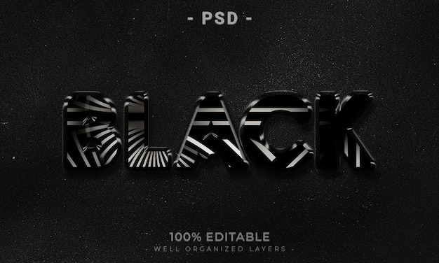Maqueta de estilo de efecto de logotipo y texto editable en 3d con fondo abstracto oscuro