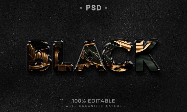 PSD maqueta de estilo de efecto de logotipo y texto editable en 3d con fondo abstracto oscuro