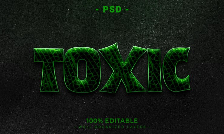 PSD maqueta de estilo de efecto de logotipo y texto editable en 3d con fondo abstracto oscuro