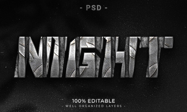 Maqueta de estilo de efecto de logotipo y texto editable en 3d con fondo abstracto oscuro