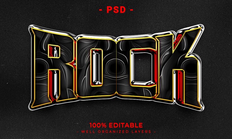 PSD maqueta de estilo de efecto de logotipo y texto editable en 3d con fondo abstracto oscuro