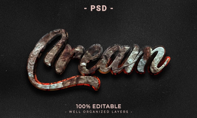 Maqueta de estilo de efecto de logotipo y texto editable en 3d con fondo abstracto oscuro