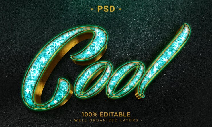PSD maqueta de estilo de efecto de logotipo y texto editable en 3d con fondo abstracto oscuro