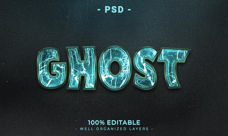 PSD maqueta de estilo de efecto de logotipo y texto editable en 3d con fondo abstracto oscuro