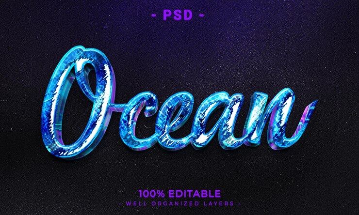 PSD maqueta de estilo de efecto de logotipo y texto editable en 3d con fondo abstracto oscuro