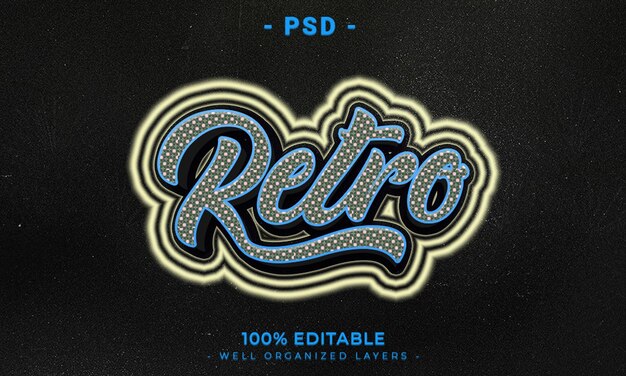 Maqueta de estilo de efecto de logotipo y texto editable en 3d con fondo abstracto oscuro