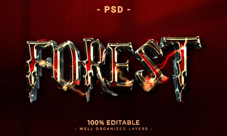PSD maqueta de estilo de efecto de logotipo y texto editable en 3d con fondo abstracto oscuro
