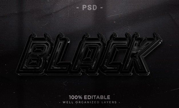 PSD maqueta de estilo de efecto de logotipo y texto editable en 3d con fondo abstracto oscuro