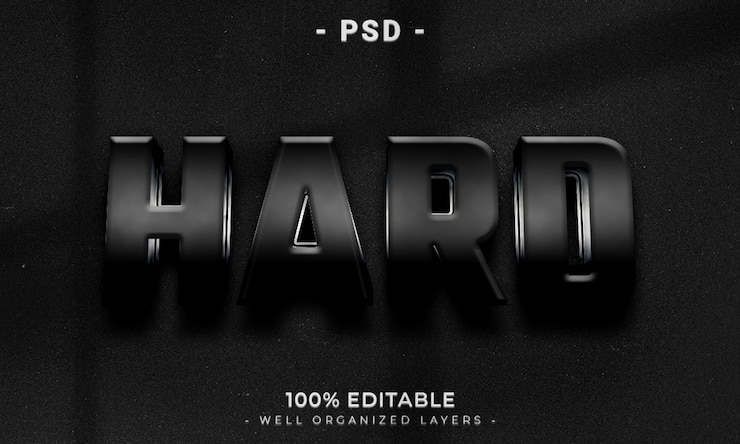PSD maqueta de estilo de efecto de logotipo y texto editable en 3d con fondo abstracto oscuro