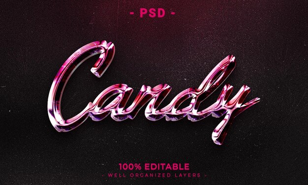Maqueta de estilo de efecto de logotipo y texto editable en 3d PSD con fondo abstracto oscuro